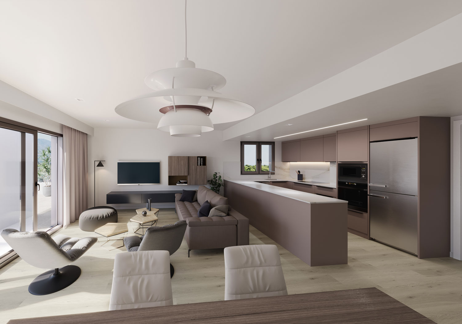 piso obra nueva cerca playa cocina abierta