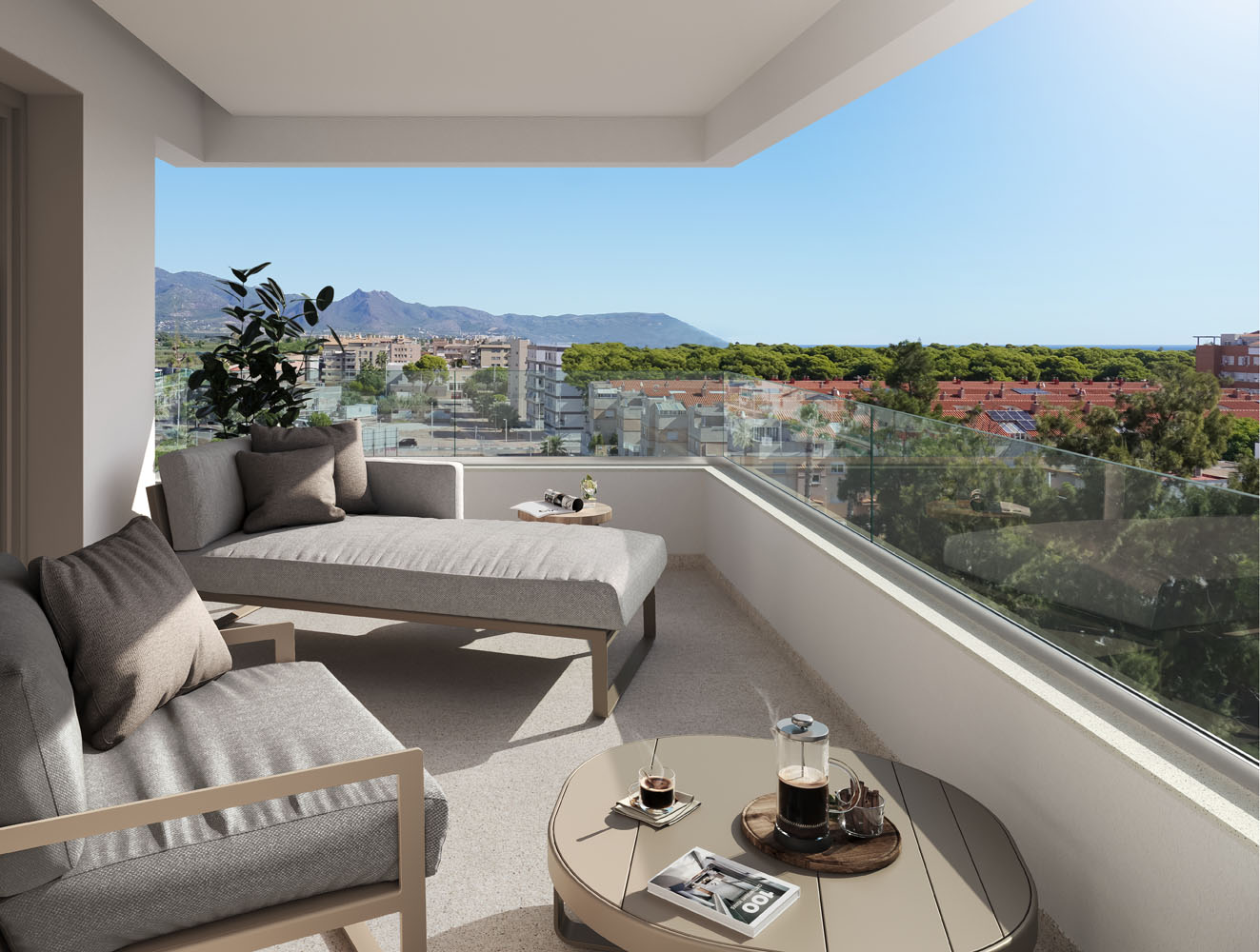 promoción obra nueva playa con terrazas